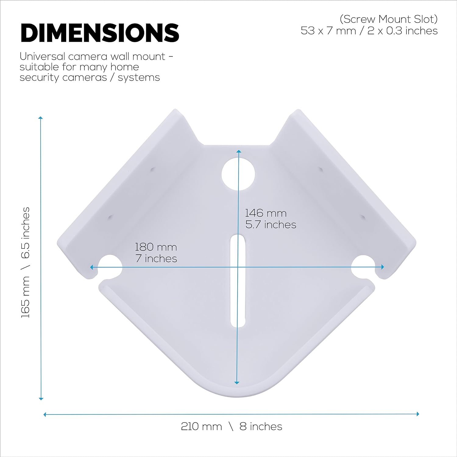 Drill Free Tilted Corner Wall Mount Small Shelf for Baby Monitors, Home Security Cameras & More, Strong VHB Adhesive with Screw in Option, Easy to Install, No Mess by Brainwavz - 4" Tilted image number 3