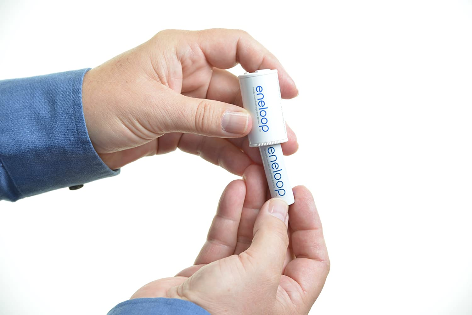 Eneloop Panasonic BQ-BS2E4SA C Size Spacers for Use with Ni-Mh Rechargeable AA Battery Cells, 4 Pack image number 3