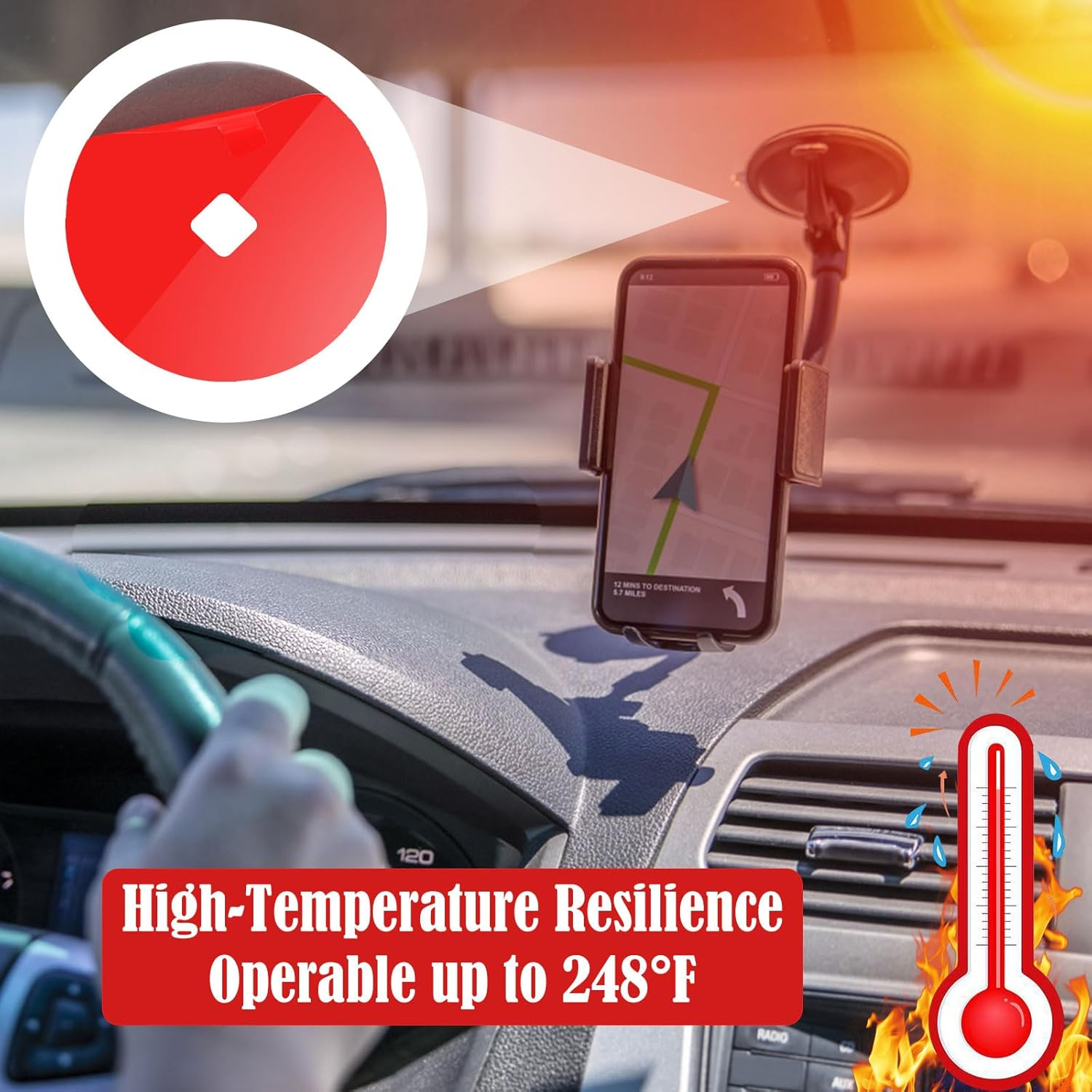 8Pcs Dash Cam Adhesive Pads, round Heat-Resistant Windshield Adhesive Heavy-Duty Mounting Tape for Car Phone Holder Dash Camera Mount image number 5