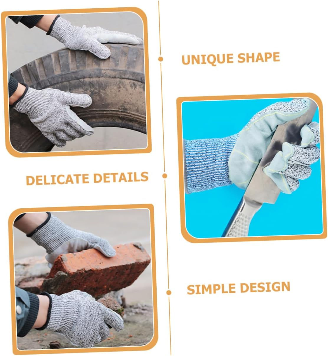 1Pair Collision Gardening Gloves Cut Resistant Wear Resistant Lightweight Outdoor Work Gloves for Gardeners Comfortable Fit for Pruning and Work