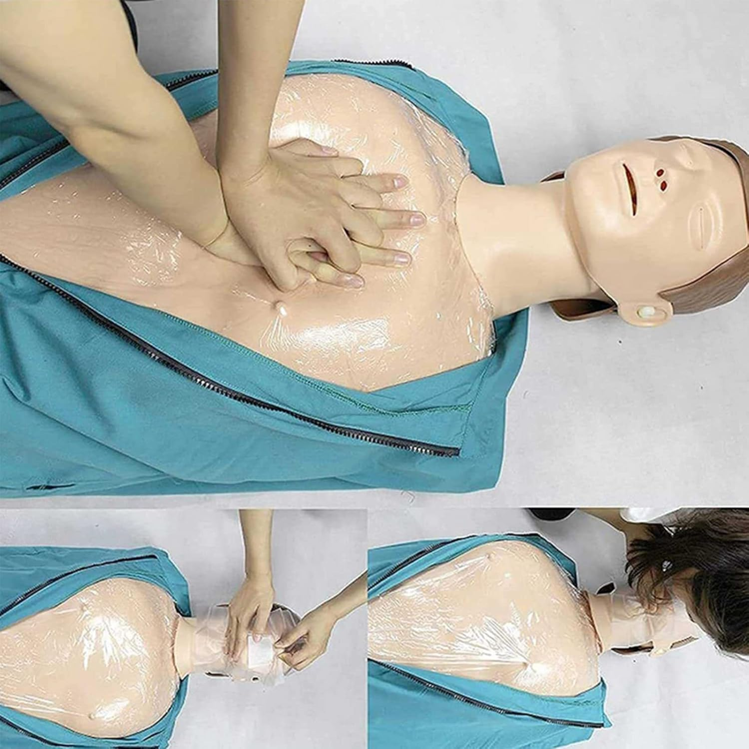 CPR Training Manikin Full Body, CPR First Aid Training Manikin First Aid Training Model Supplies Instructor Basic Starter Kit for Doctor Nursing Training Medical Teaching image number 5