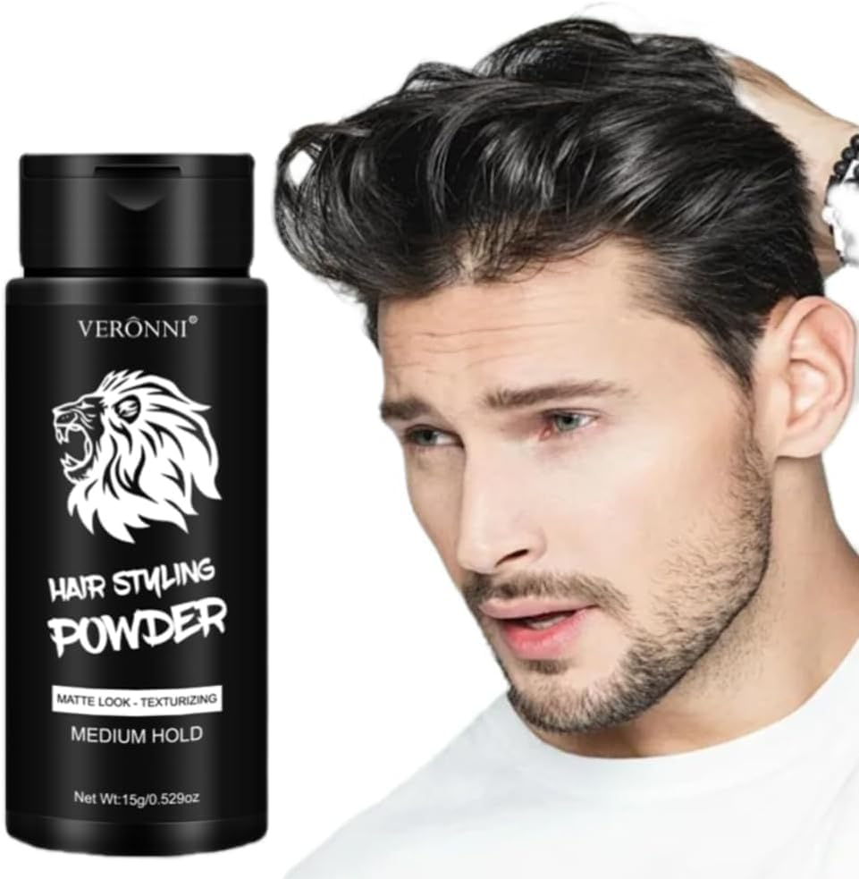 Hair Styling Powder, Volumizing Texture Powder for Men, Root Lift Hair Texturizing, Adds Mega Volume & Texture, Matte Finish, Long-Lasting Volume image number 3