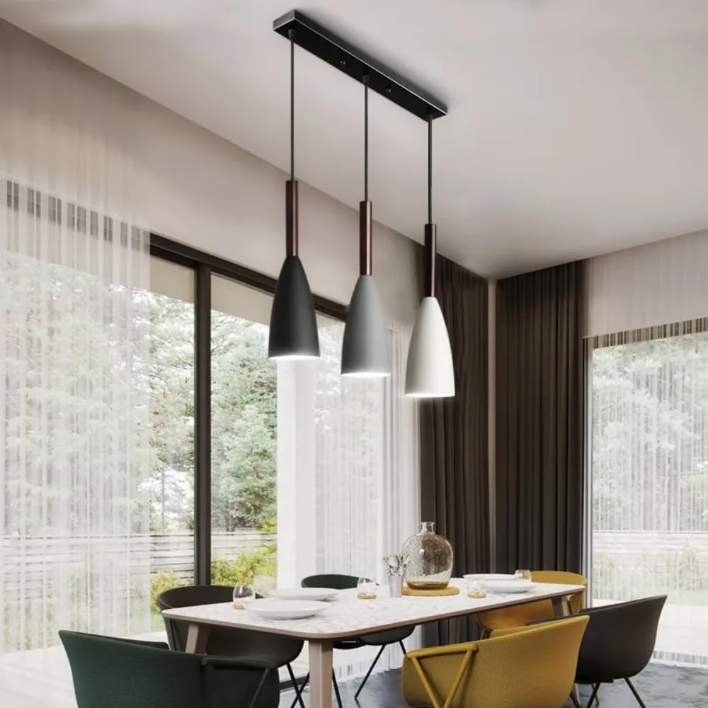 Nordic Minimalist Pendant Light Modern Hanging Lamp Dining Table Kitchen Hanging Island Lighting Fixture Chandelier LED 3 Heads Chandelier Indoor Lighting for Kitchen Island Restaurant Dining Room image number 1