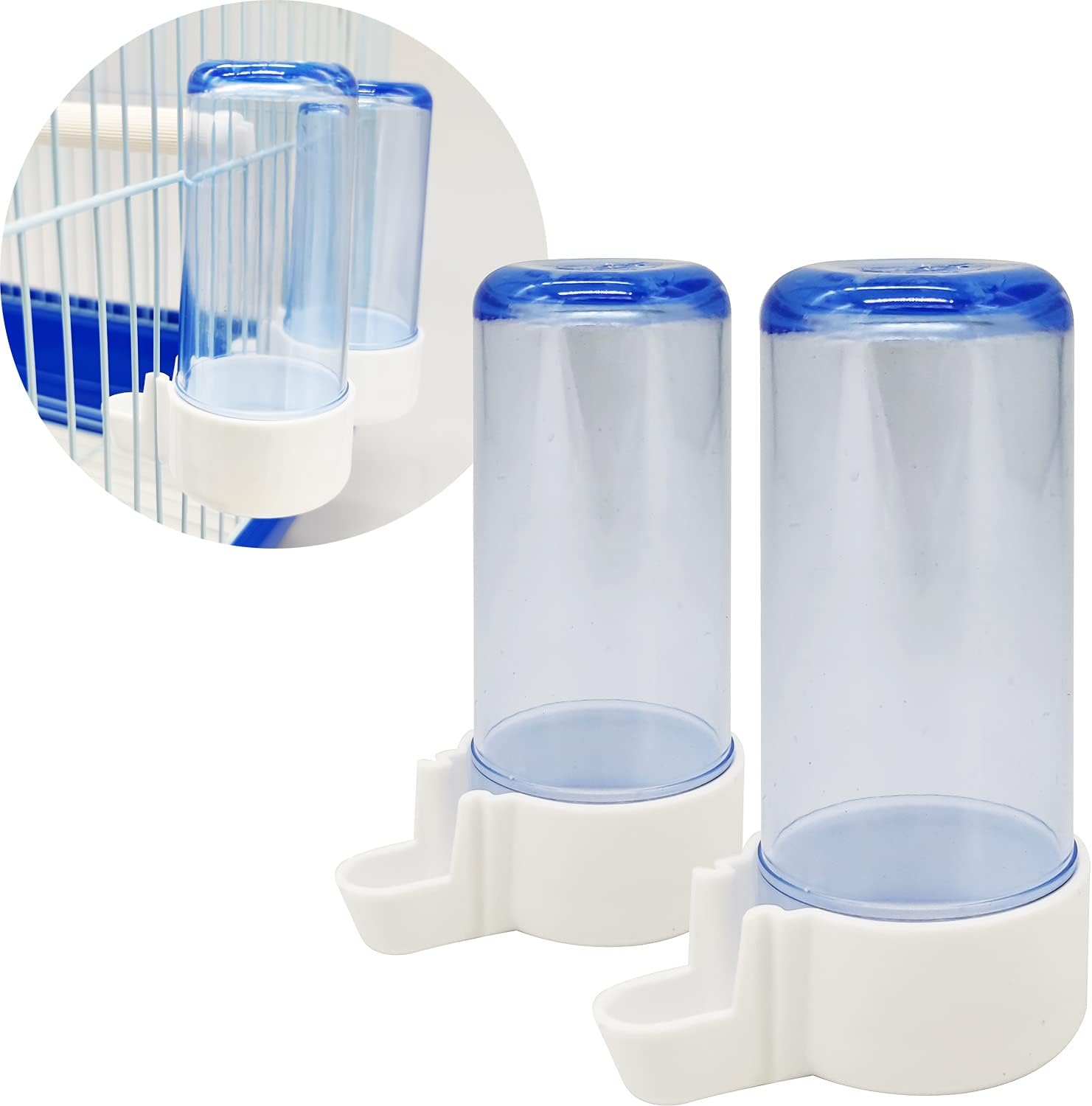 BPS BPS-51037-FBA3 Feeder/Drinker 100Cc for Bird Cage Metal with Feeder Drinker Swing Jumper Bucket Colour Random image number 2