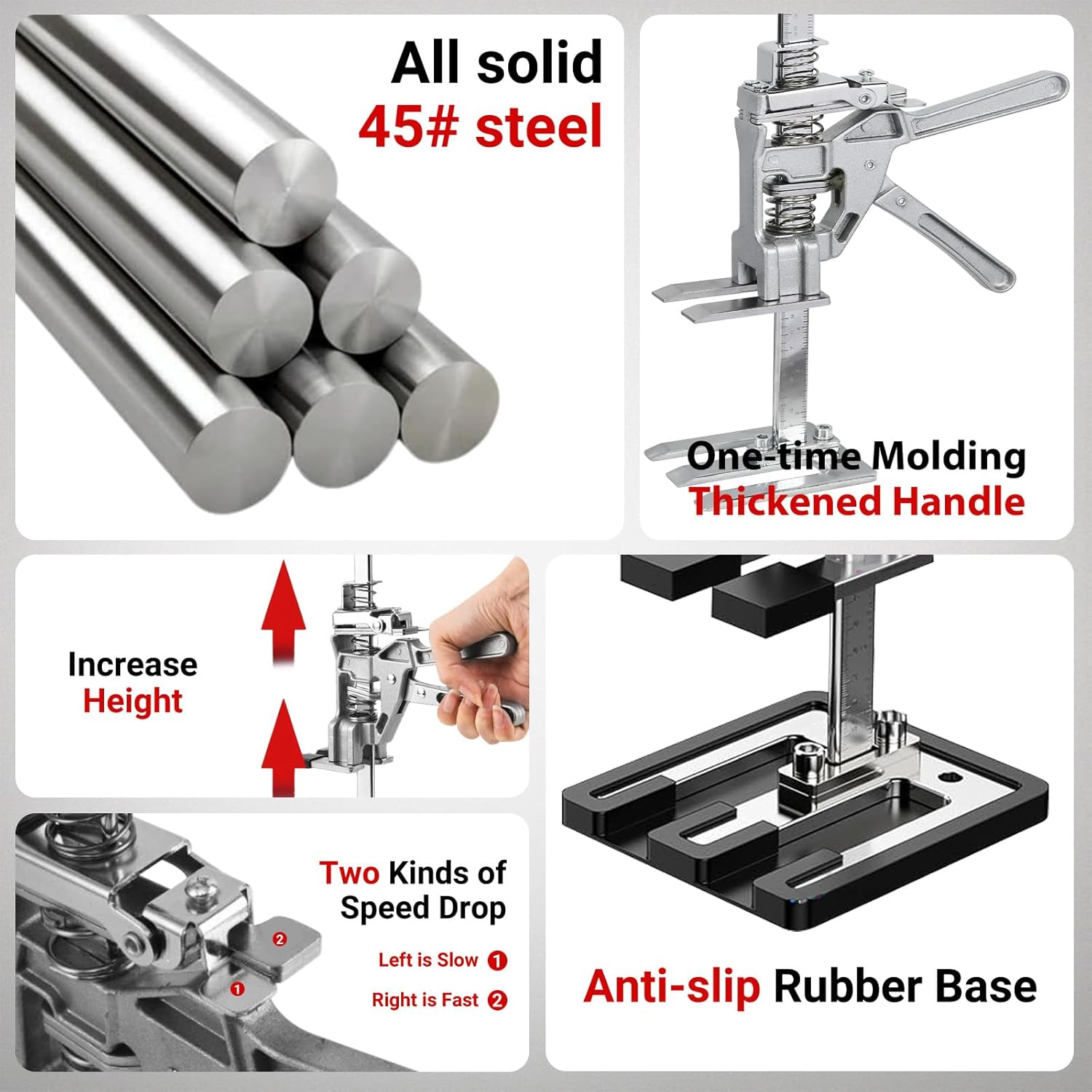 LIWEGHT Labor Saving Arm 2Pack, Furniture Lifter Tool Multifunctional Hand Lifting Jack Tool,Load-Bearing 440LB Arm Jack Lift for Heavy Furniture Installing Cabinets, Doors, Drywall,Woodworking image number 6