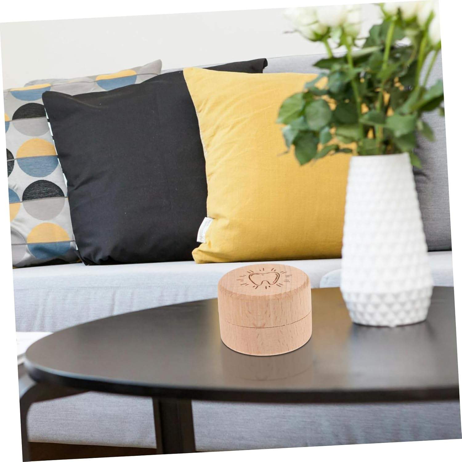 Unique Wooden Tooth Box First Tooth Keepsake Storage for Newborns for Boy Girl'S image number 1