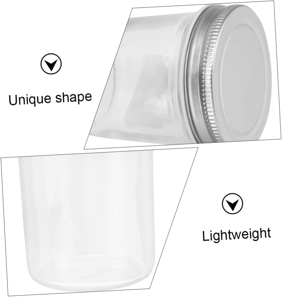 CIYODO 4Pcs Glass Sealing Jars for Home Food Storage Multi-Functional Sealing Containers Wide Mouth for Canned Foods and Sauces image number 2