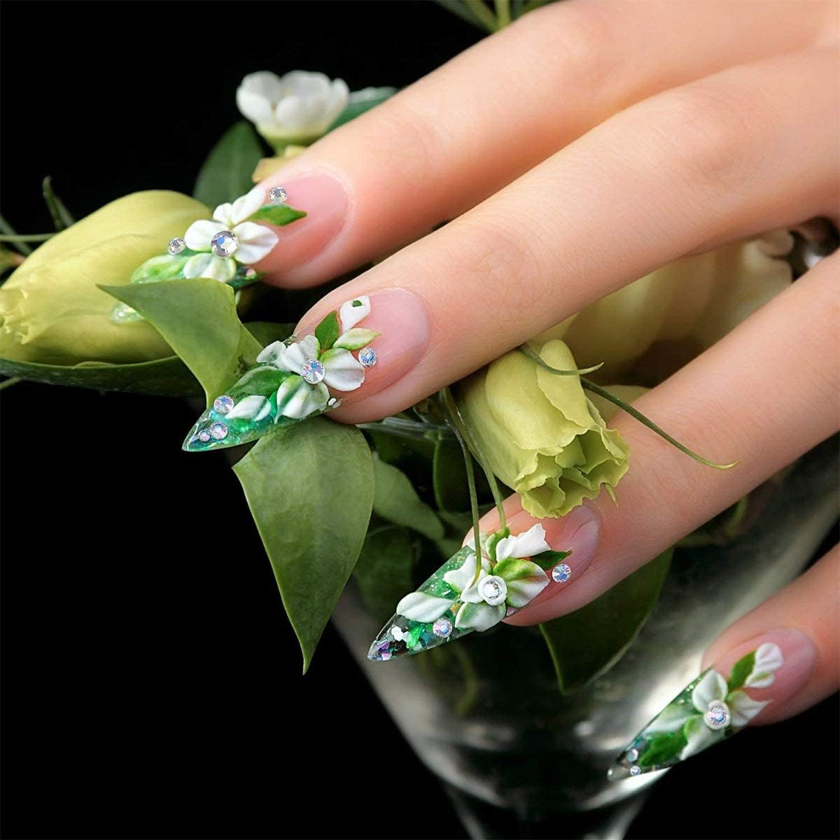 Art Rhinestone, 1440Pcs Nail Art Rhinestones, round Glass Crystal Gemstone for Clothing, Shoe Bag, DIY Decorations image number 2