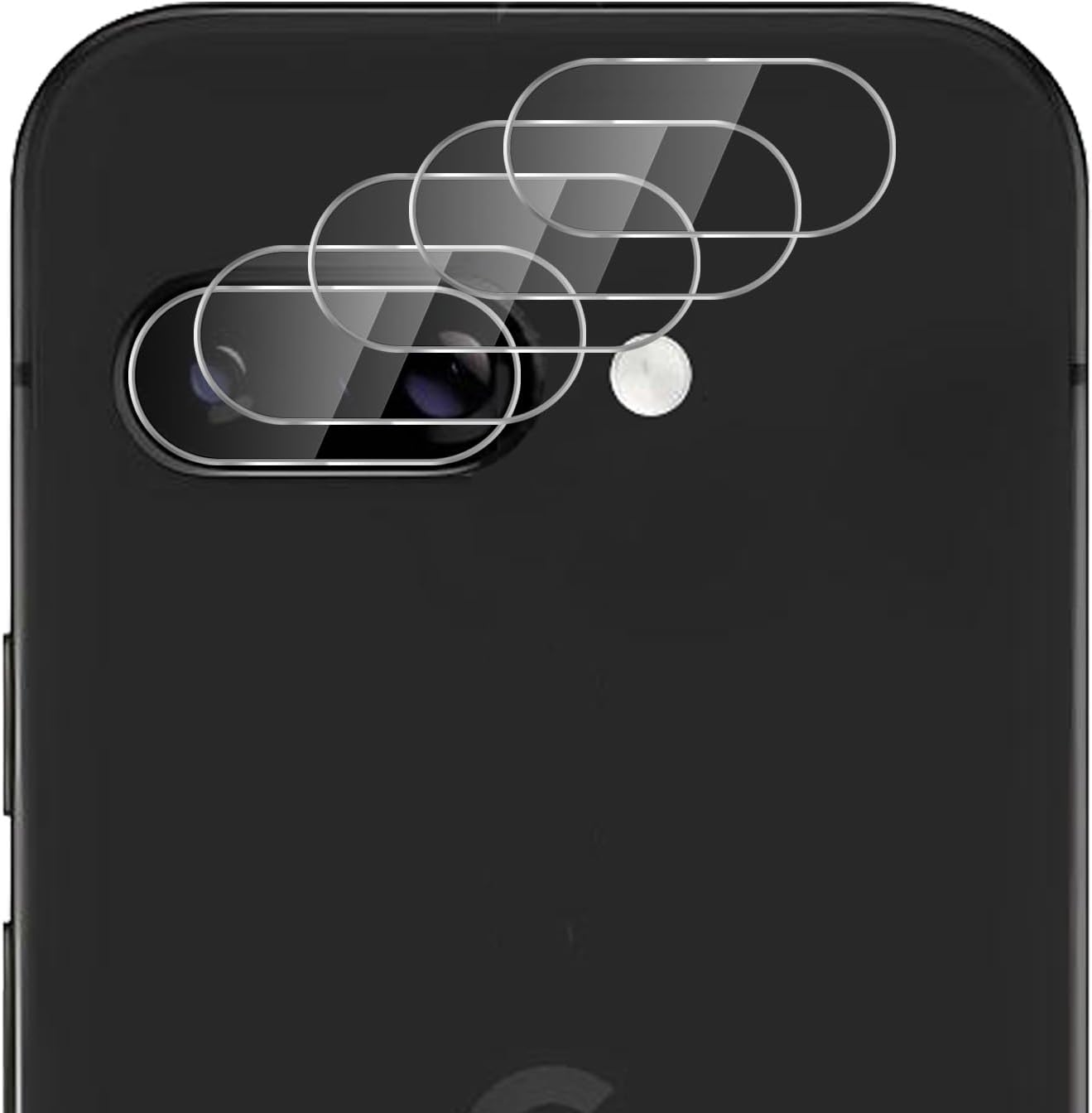 GIOPUEY Ultra Thin Pack of 4 Camera Protection Compatible with Google Pixel 9A, HD Camera Glass Screen Protector [Scratch-Resistant] Camera Protector for Google Pixel 9A