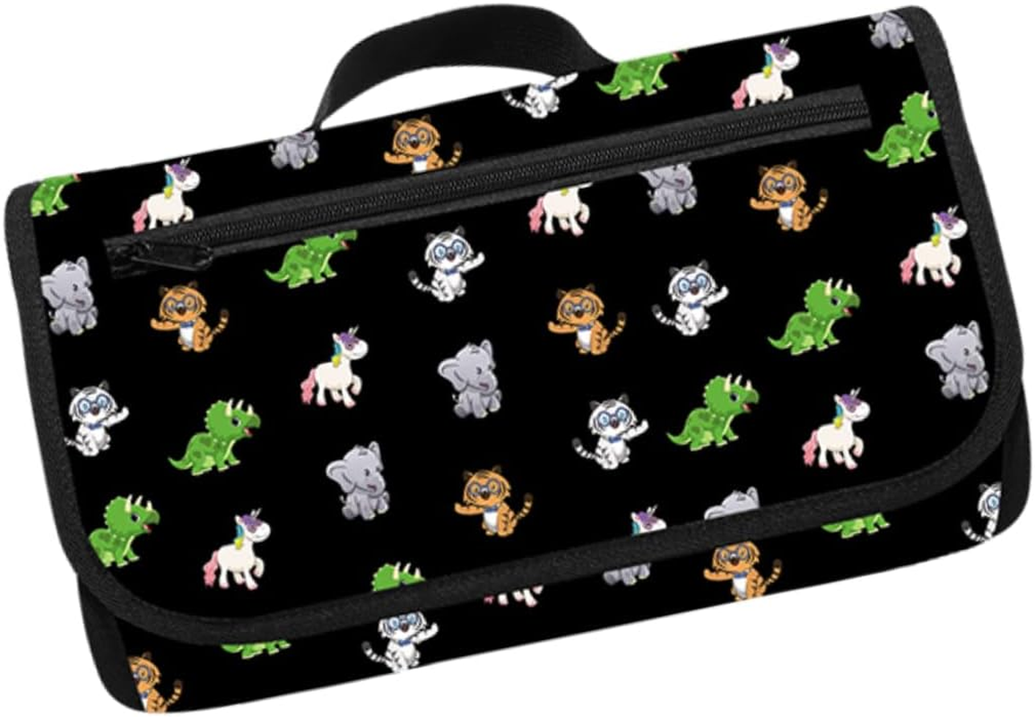 Changing Pad and Nappy Bag Set - Easy to Use - Sleek Waterproof Design - Fits in Back Packs, Prams Etc Easily - Portable Newborn Baby Care Essentials (Black)