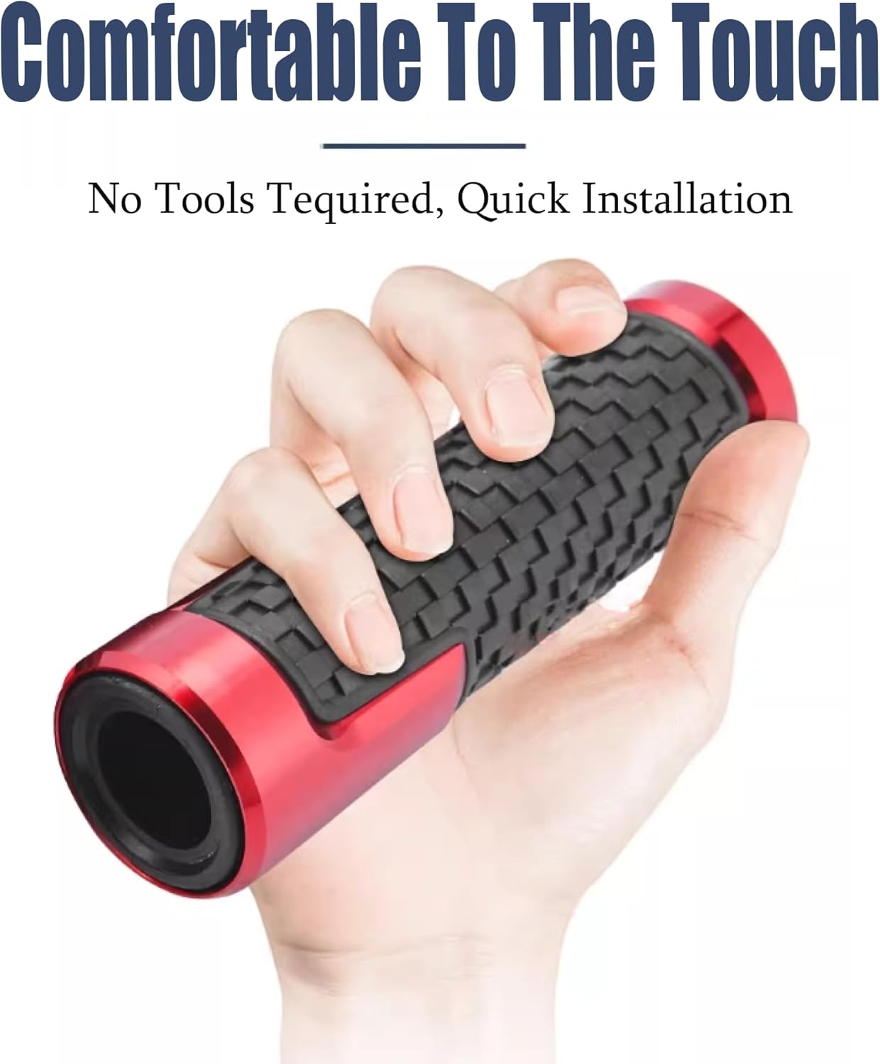 Handlebar Grips for Kawasaki for Ninja ER-6N ER6N ER 6N 2006-2018 Motorcycle Hand Grips CNC Aluminum Handle Bar Non Slip Rubber Hand Grip Handlebar Handle Bar - Black image number 6