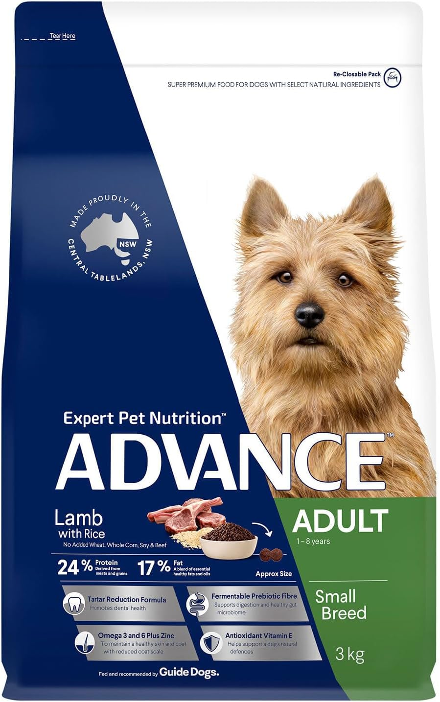 ADVANCE DOG ADULT TOT WELL TOY/S BR LMB RICE 3KG(303577) image number 2