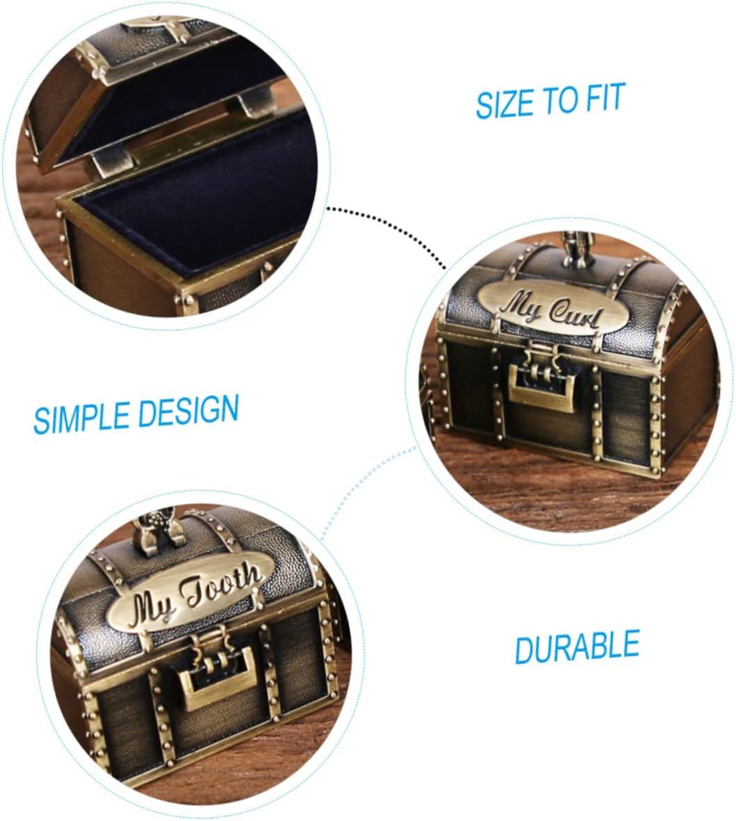 2Pcs Fetal Hair Storage Box Boys and Girls Keepsake Teeth Case Curl Boxes for Newborn image number 1