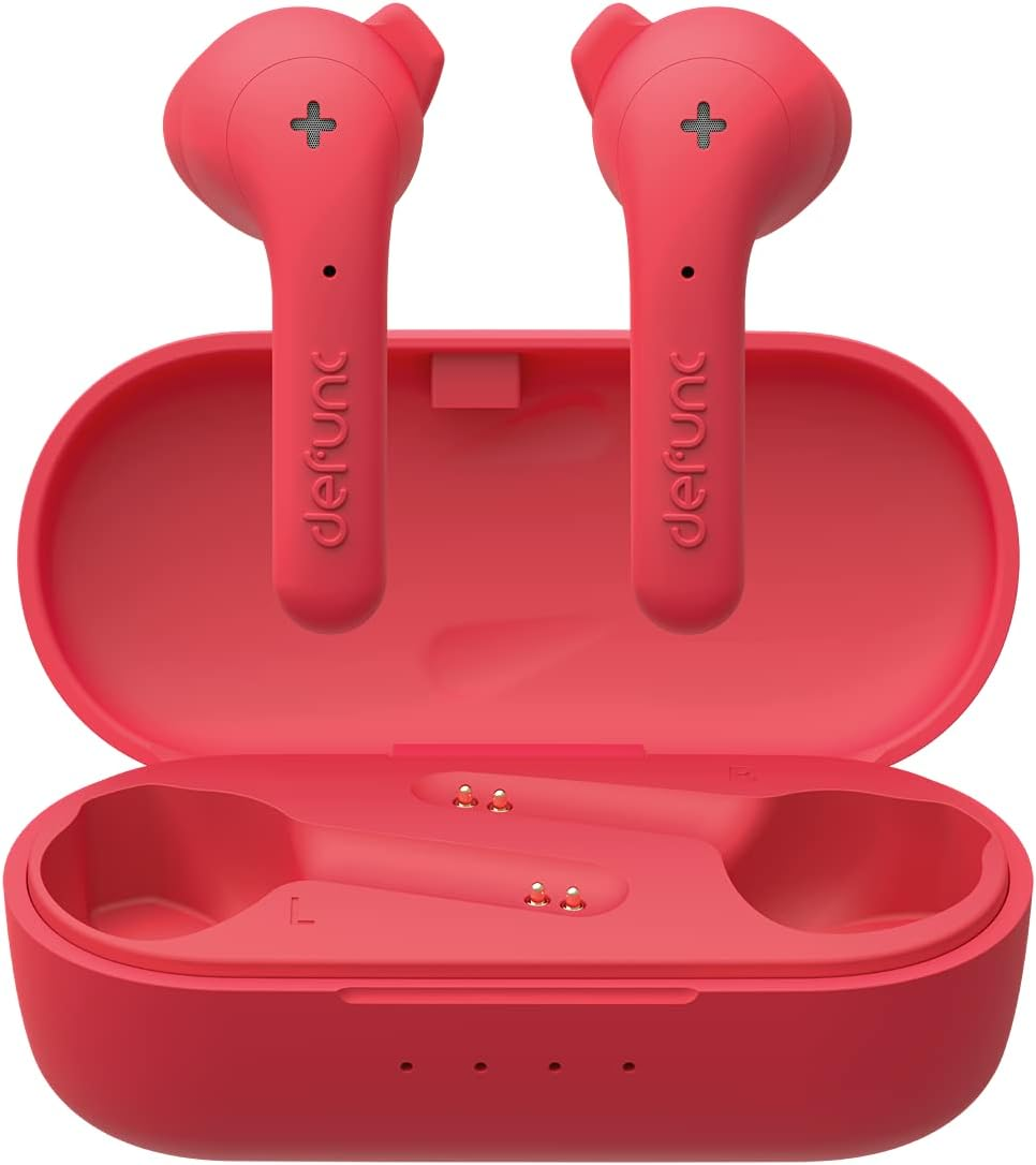 Defunc True Music Wireless Bluetooth Earbuds, Red image number 6