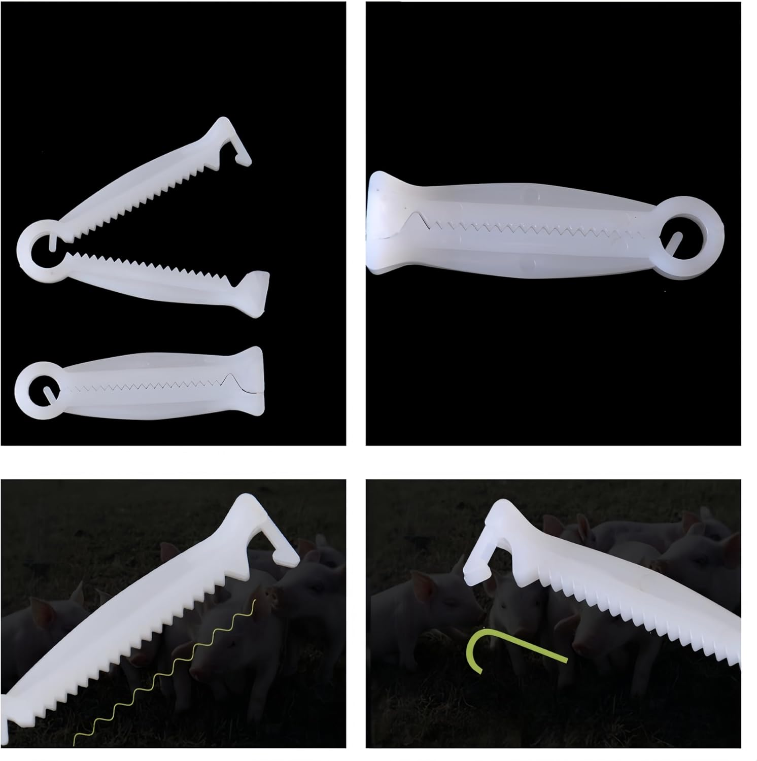 Ai-Oumleef Umbilical Cord Clips,100Pcs Portable Umbilical Clamps Convenient Umbilical Clips Small Sheep Clips Livestock Accessory for Animals Puppy Kittens Cow Livestock Sheep(White)