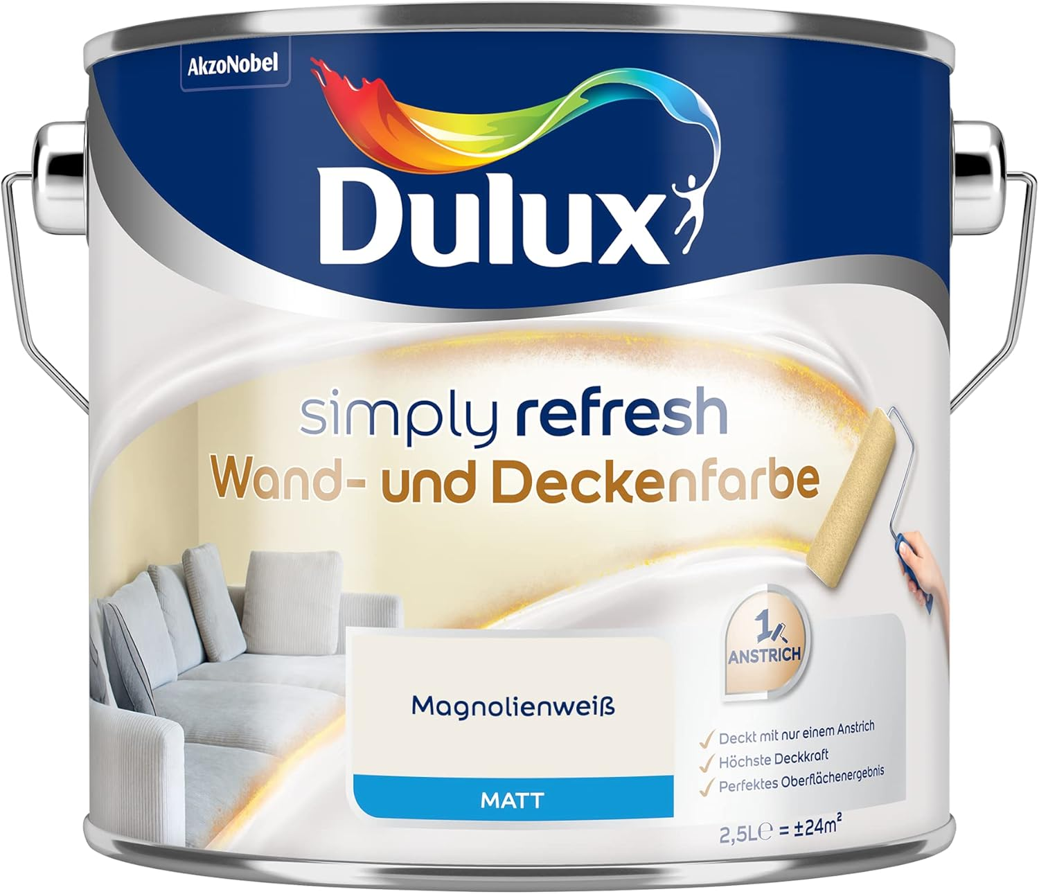 Dulux Simply Refresh Wall and Ceiling Paint - Sand Beige - Tester 30Ml - Refreshing, Durable Interior Paint for a Beautiful Home