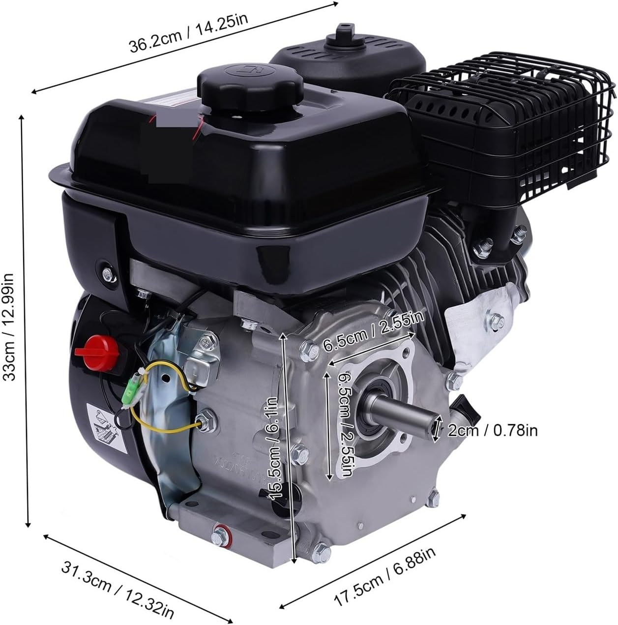 4 Stroke 7.5 HP Petrol Engine OHV Stationary Motor Kart Engine Single Cylinder Engine 210CC 5100W for Cars Speedboats image number 5