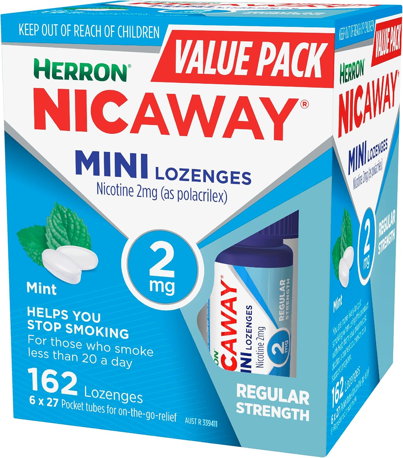 Nicaway Mini 2Mg Stop Smoking Lozenge (Pack of 162) image number 2
