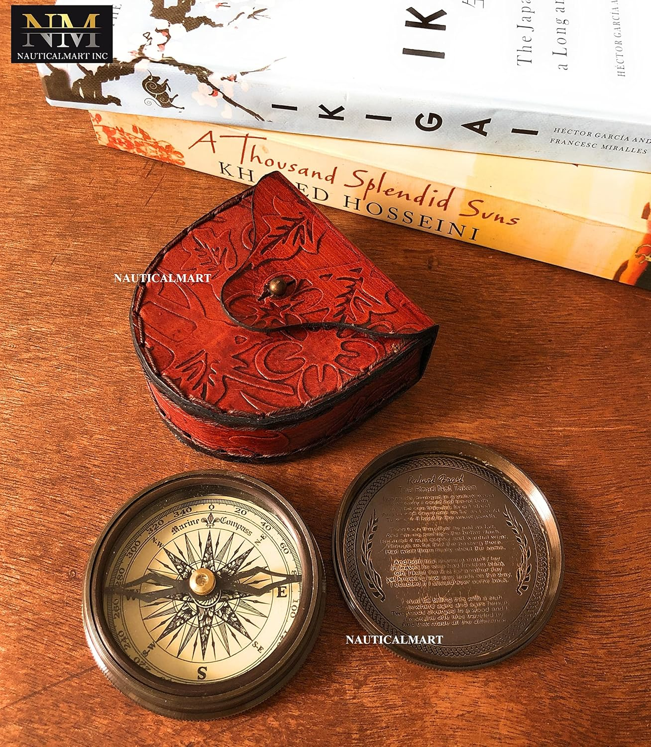 Engraved Compass, Customized Brass Compass for Anniversary, Birthday, Graduation Day, Confirmation Gift, Valentine Gift, Parting Gift, Sailor Gift image number 6