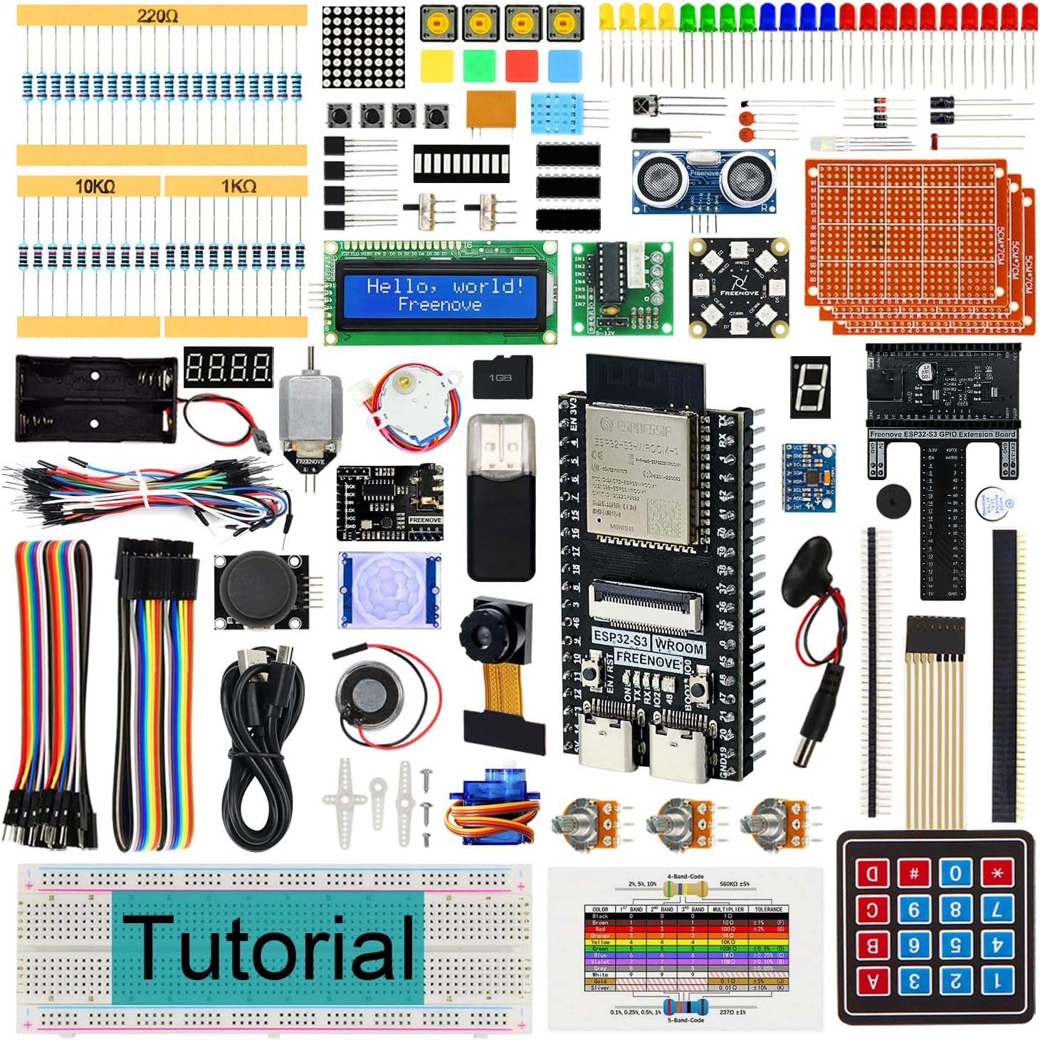 Freenove Ultimate Starter Kit for ESP32-S3 ESP32 S3 CAM (Included), Dual-Core 32-Bit 240 Mhz Microcontroller, Onboard Camera Wireless, Python C Java, 783-Page Detailed Tutorial, 243 Items 116 Projects image number 3