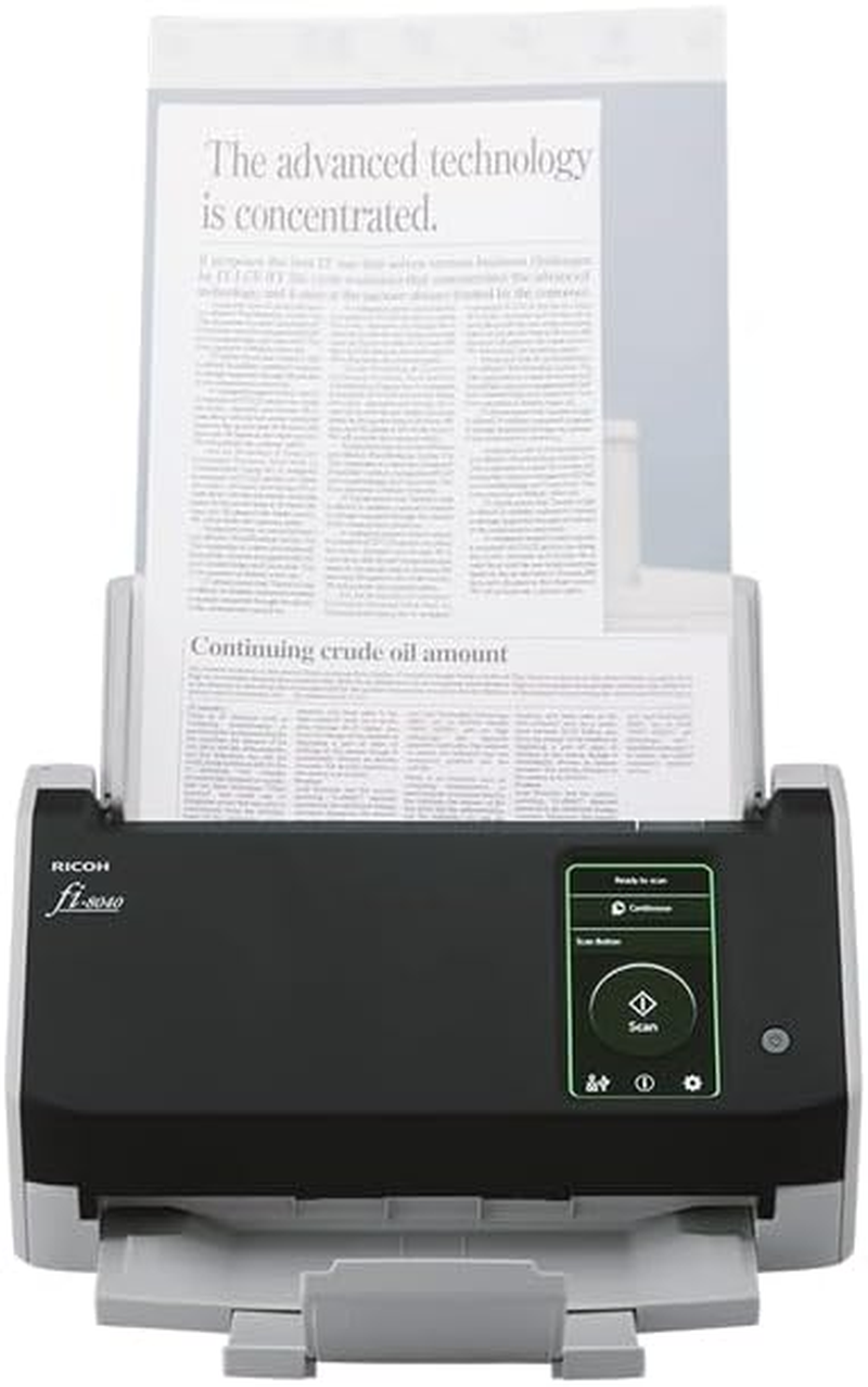 Fujitsu Ricoh Fi-8040 40PPM Document Scanner, Black/Grey image number 2