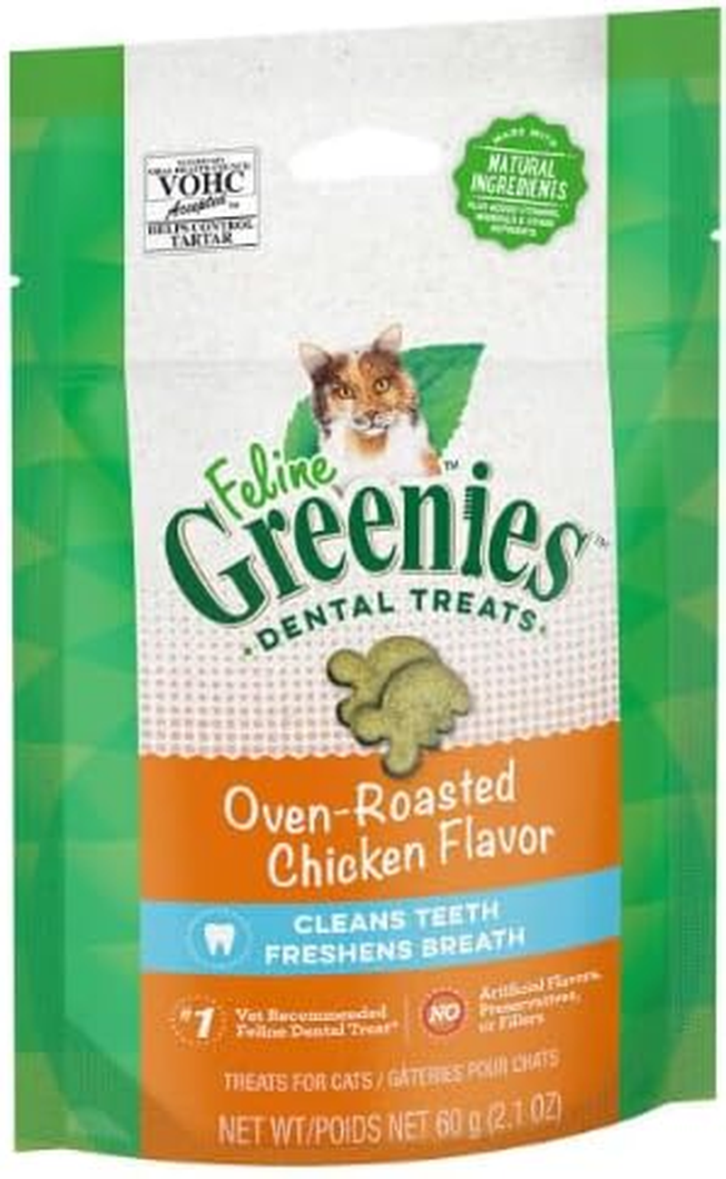 Greenies Feline Dental Treats Roasted Chicken Flavour for Cats 60 Gm 5 Pack