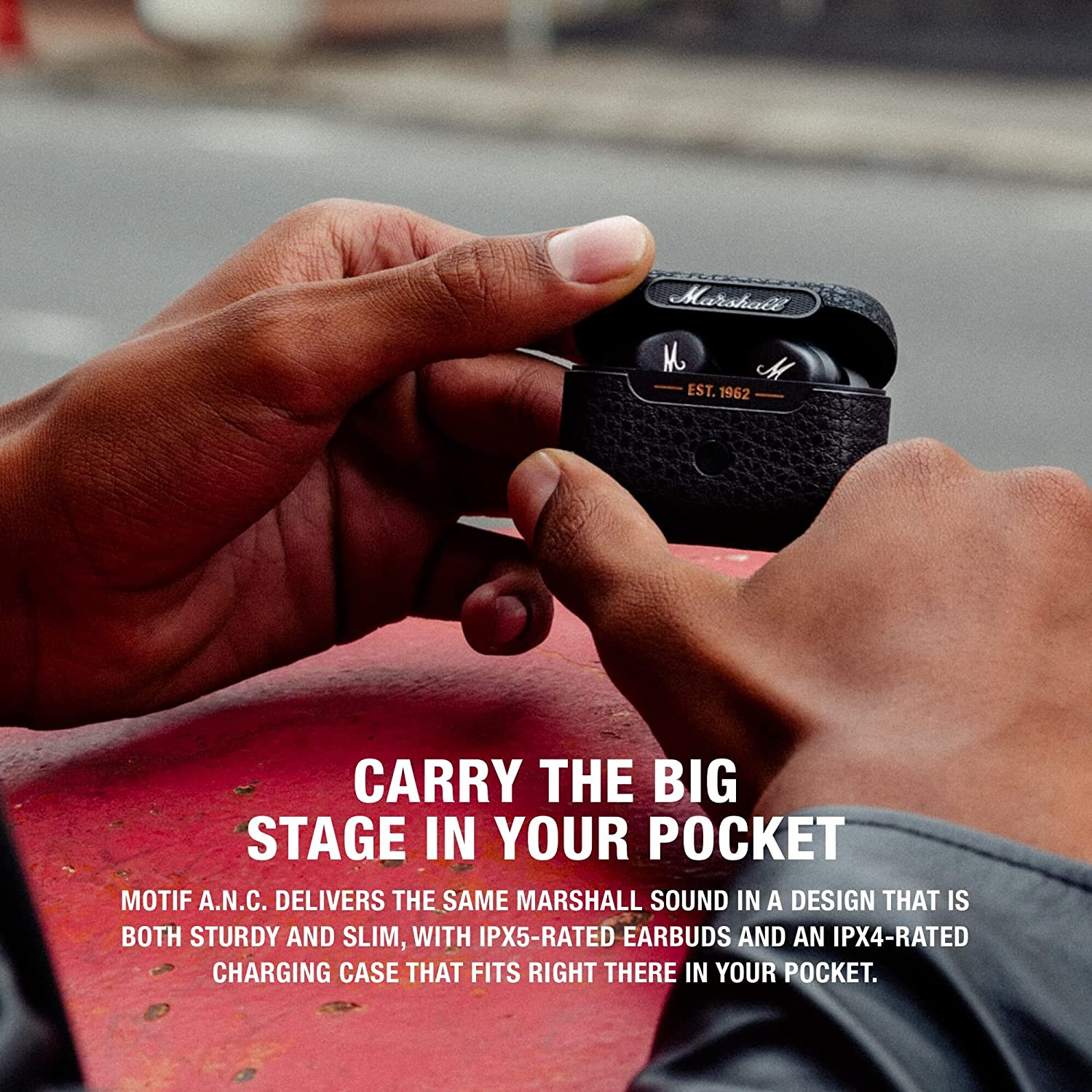 Marshall Motif ANC True Wireless In-Ear Bluetooth Headphones (Black) image number 4