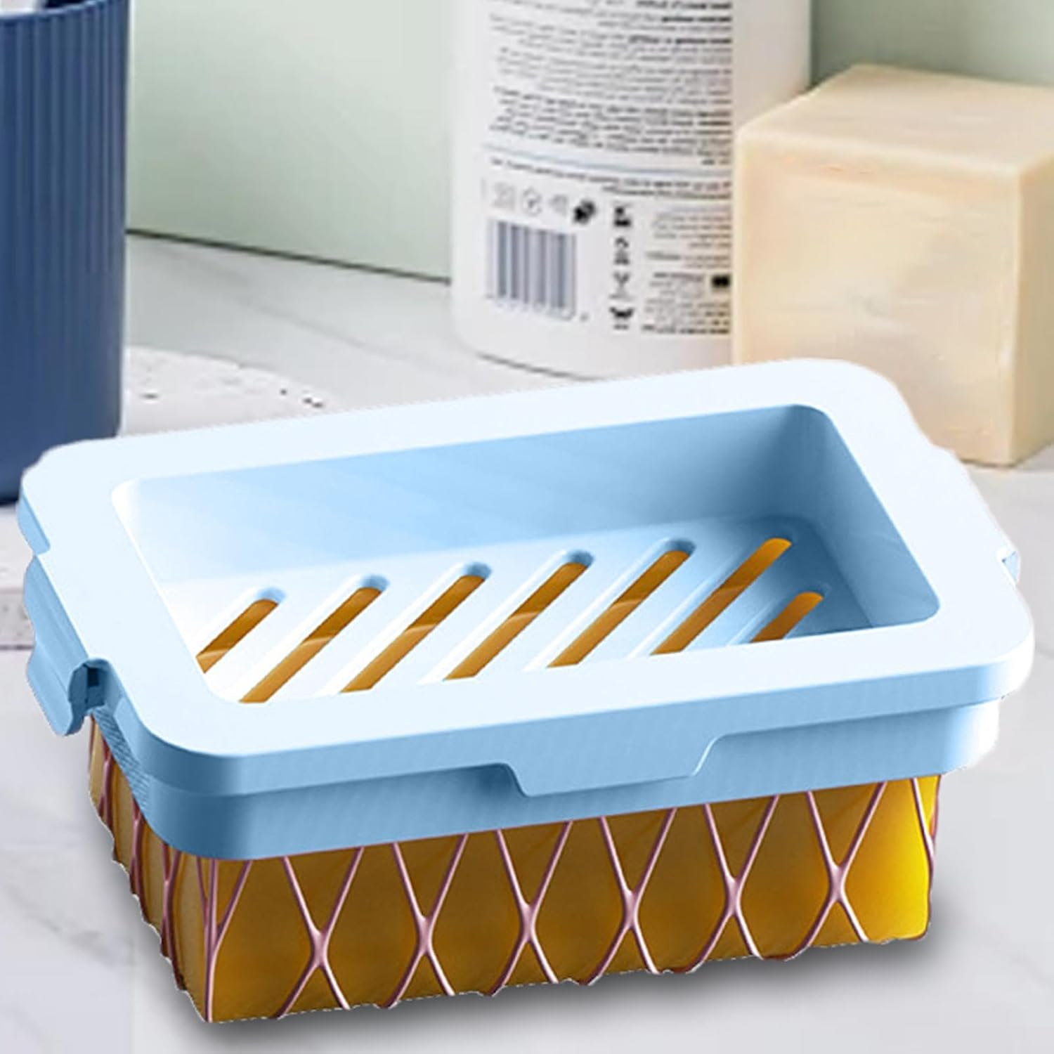 Soap Net Holder - Portable Soap Saving Bag, Eco-Friendly Soap Storage Solution | Durable Exfoliating Soap Bag with Drawstring, Double Layer Mesh for Improved Foaming image number 1