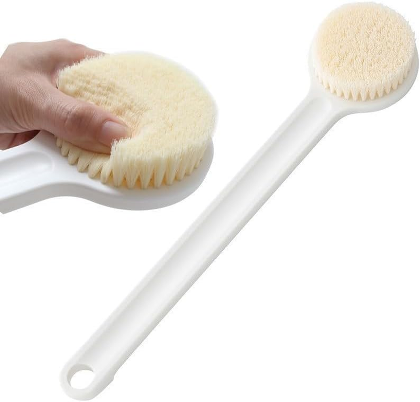 Body Brush Dry Brushing Shower Bath Brush Long Handle Gentle Back Skin Scrubber Exfoliate Massage Improve Blood Circulation Cellulite Treatment image number 3