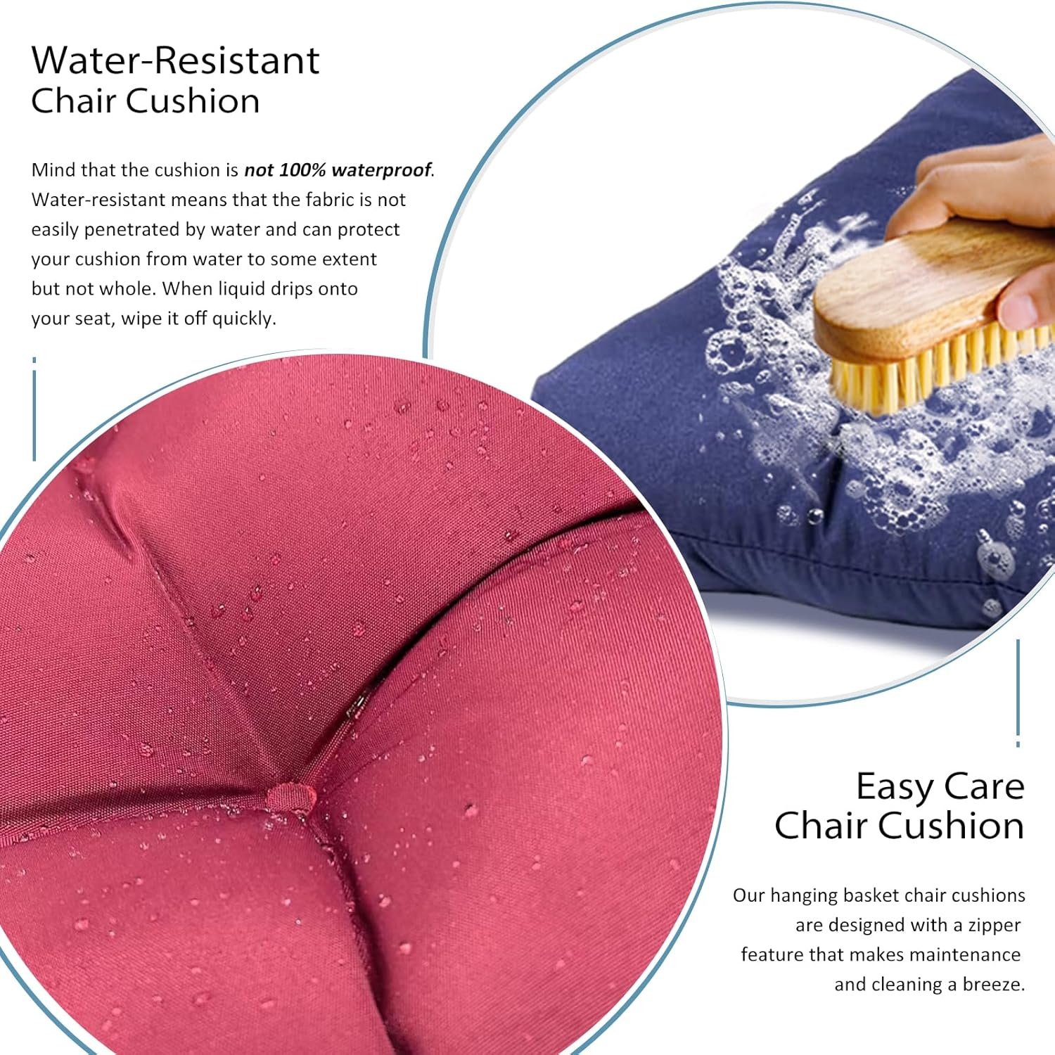 Gollense Adirondack Chair Cushion Rocking Chair Cushions High Back Patio Chair Pad for Indoor/Outdoor Water-Resistant Lounge Chair Replacement Seat Pillow with Ties for Garden Furniture (Dark Grey) image number 2