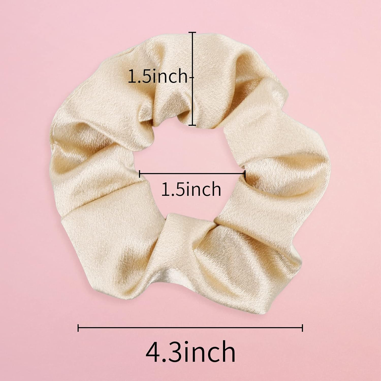 Hasoar New Smooth Linen Satin Bridesmaid Scrunchies 12 Pack Proposal Gifts Elastics Hair Ties Scrunchies Bachelorette Party Favors Satin Bridesmaid Gift for Bridal Wedding Parties Guests (Sage Green) - Black image number 7