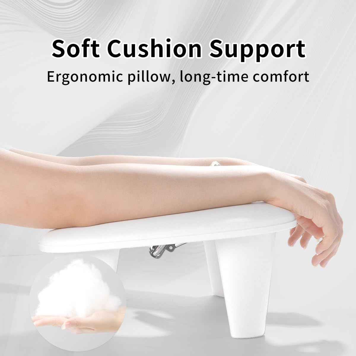 MUSILAN Nail Arm Rest for Nails Tech with Rotating Phone Holder U Shaped Comfortable Manicure Nail Hand Rest Pillow Cushion,Pu Leather Nail Armrest Stand for Acrylic Nail Art Tech Quick Installation image number 4