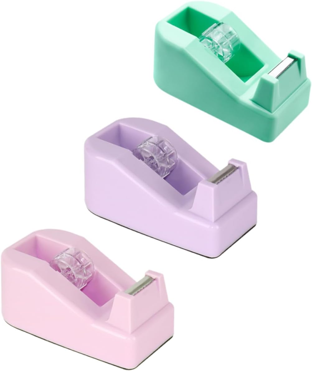 JEWEDECO 3Pcs Tape Machine Replacement Refill Tapes for Office Accessories Desk Wide Dispenser