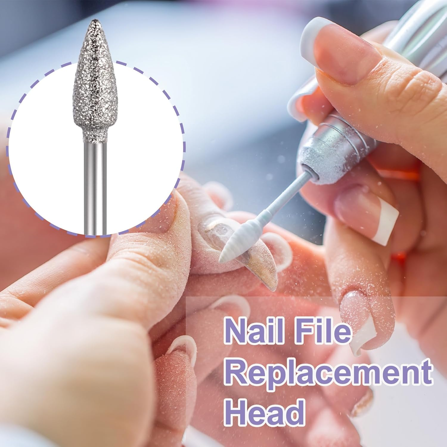 ANCIRS 15 Pcs Nail File Replacement Head Refills Set, Nail Drill Bits for Finishing Salon Electronic Manicure, Nail Manicure Pedicure Tools (5 Styles) image number 3