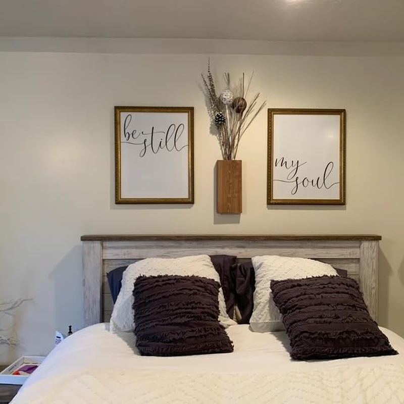 Wood Wall Planter Set of 2, Wood Wall Pocket for Greenery and Dried Flowers, Indoor Wood Hanging Vase, Modern Farmhouse Wall Decor for Living Room Bedroom Office Eucalyptus Stems Decorations (Walnut) - Walnut image number 4