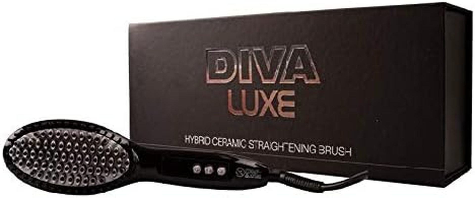 DIVA LUXE Hybrid Ceramic Hot Hair Straightening Brush - 110-230&deg;C