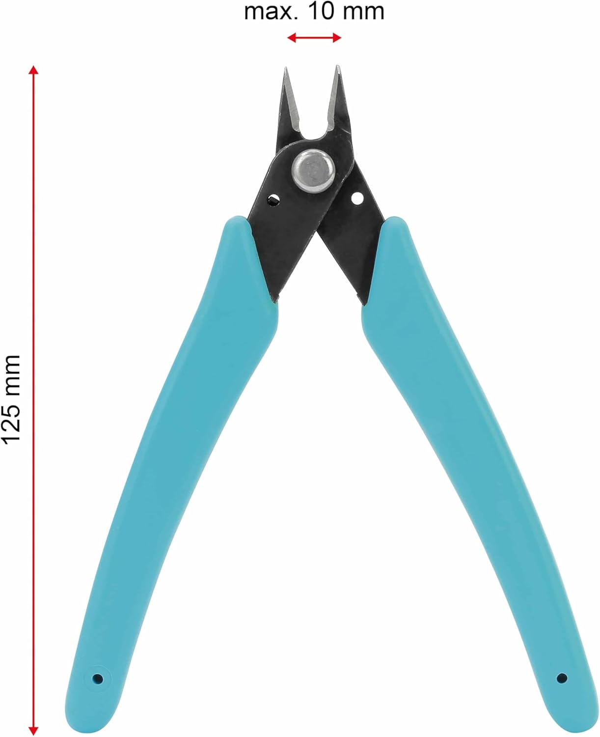 Sintron Tools MWC1 Micro Side Cutters, Angled Wire Cutter, Mini Precision Pliers, Rubberised Handle, Spring Return image number 2