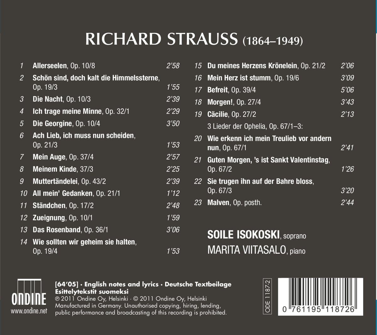 Isokoski R. Strauss Lieder