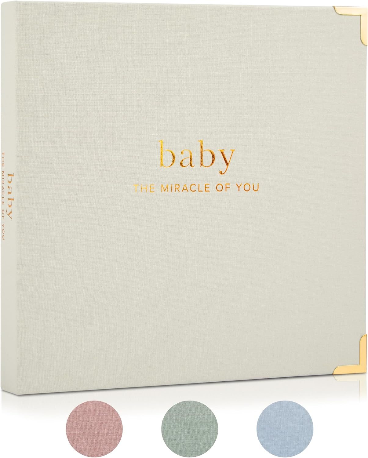 Keepsake Baby Memory Book for Boys and Girls &ndash; Timeless First 5 Year Baby Book &ndash; Gender Neutral Beige Baby Journal Scrapbook or Photo Album - a Milestone Book to Record Every Event from Birth to Age 5