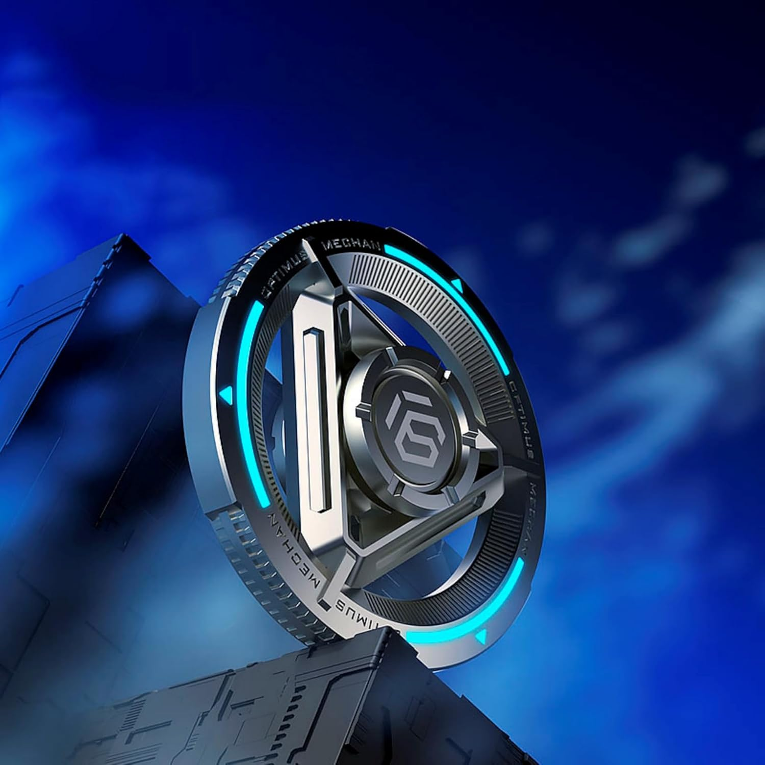 YIJO Fidget Spinner for Adults Big Heavy Metal Fidget Spinner Aswesome and Fast Fidget Spinner Longest Spinning with Stainless Steel Bearing R188 - Blue image number 5