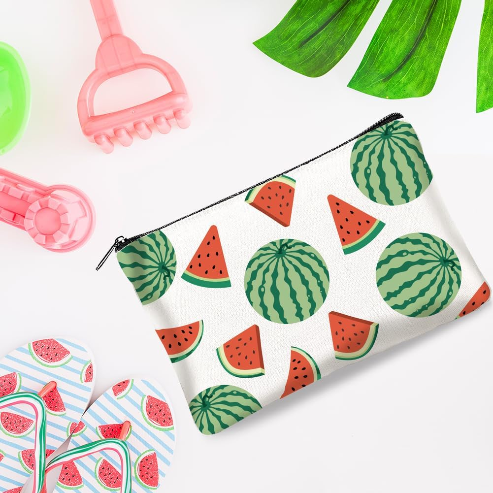 Doodlream 16Pcs Canvas Fruits Makeup Bag, 23 X 15 Cm Oranges Lemons Pineapples Cosmetic Bags Travel Organizer Portable Accessories with Zipper, Toiletry Large Capacity, Purse Organizer Pouches image number 1