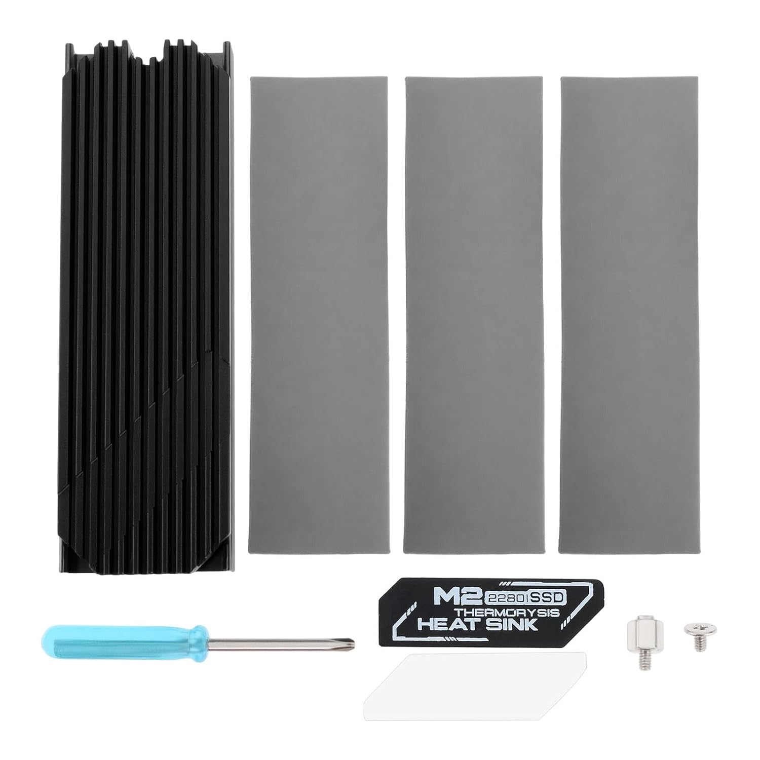 YINETTECH M.2 2280 SSD NVME Heat Sink Cooler Kit Single Double Side Heatsink Aluminum Red