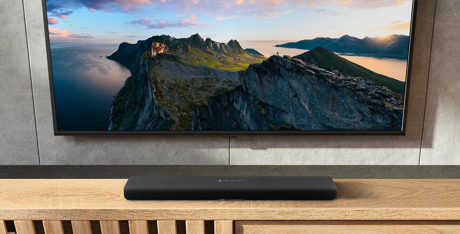 Yamaha SR-B30A Sound Bar with Virtual Dolby Atmos, Built-In Subwoofers, Bass Extensions & Clear Voice, Black image number 2
