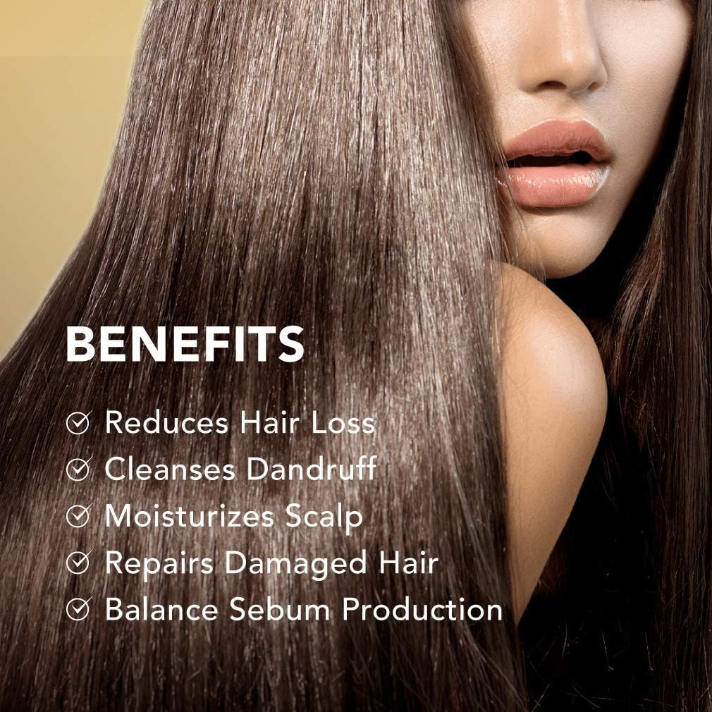 Luxura Sciences Moroccan Argan Oil Shampoo 300 ML,SLS Sulfate Free Organic - Best for Damaged, Dry, Curly or Frizzy Hair - Thickening for Fine/Thin Hair, Safe for Color and Keratin Treated Hair image number 5