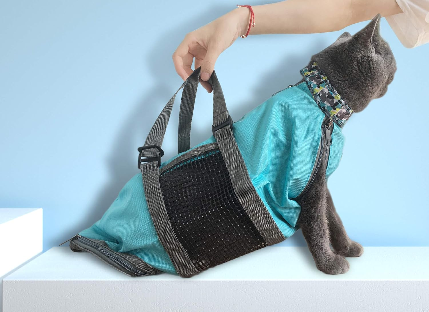 Cinf Cat Nail Clipping Cleaning Grooming Restraint Bag No Scratching Biting for Bathing Nail Trimming Injecting Examining image number 4