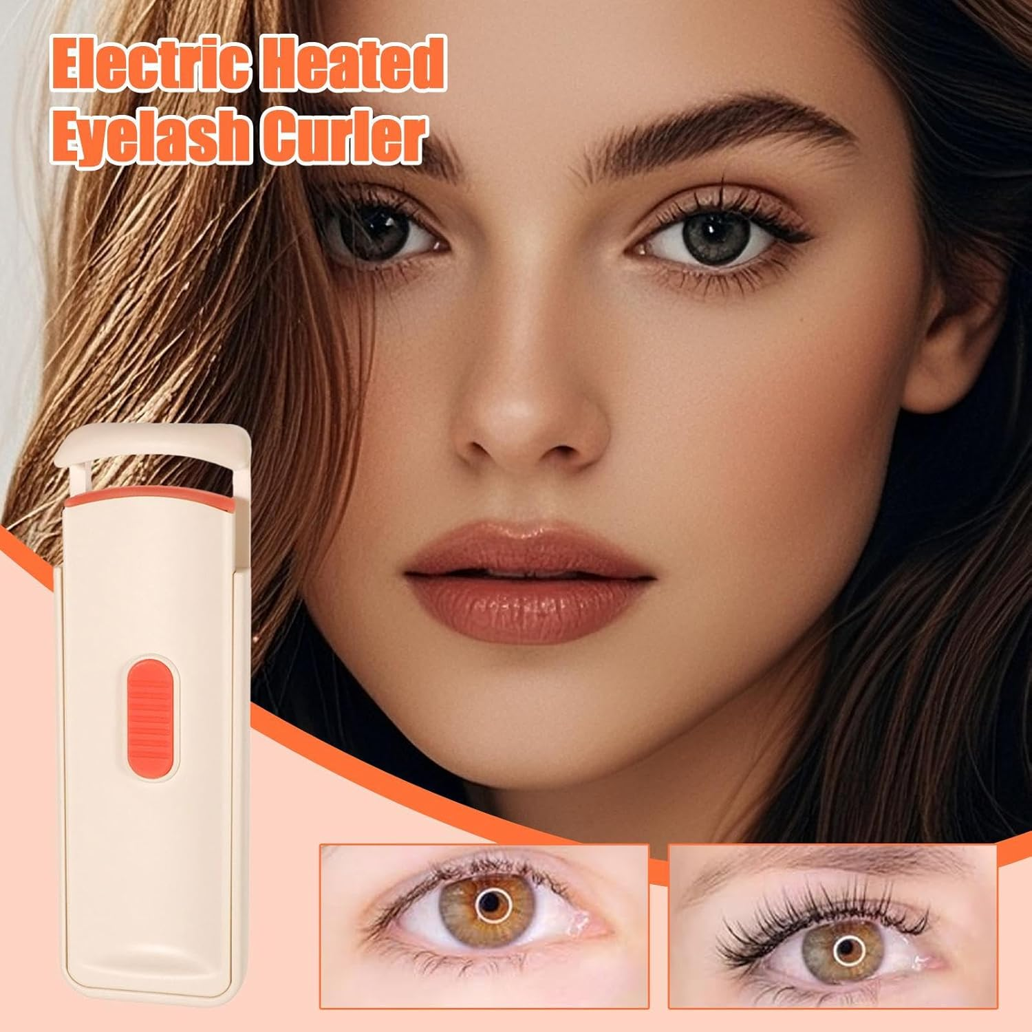 Eyelash Heated Curler - Silicone Beauty Eyelash Curler Makeup Heated - Wide Angle Precision Lash Styling Gadget for Women Daily Home Travel Outdoor Party image number 2