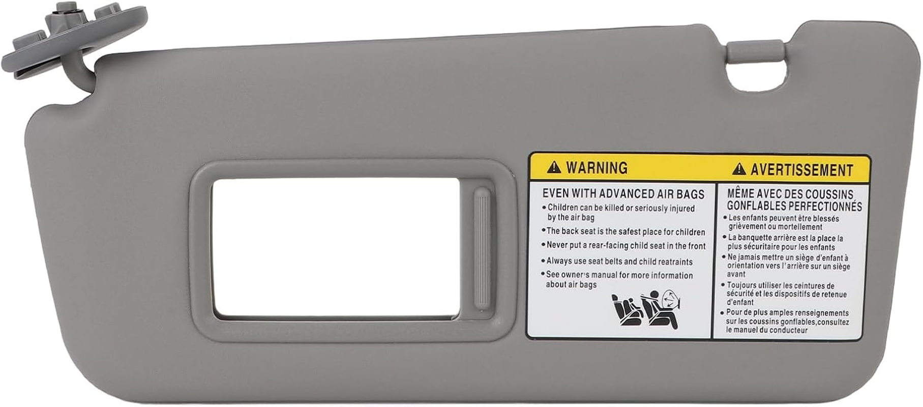 Generic Left Driver Side Sun Visor for RAV4 2004-2005, Gray Car Sun Visor Built in Makeup Mirror, Sun Visor for Car, UV Protection, Perfectly Match Original, Generich7Ynmgxa1S image number 3