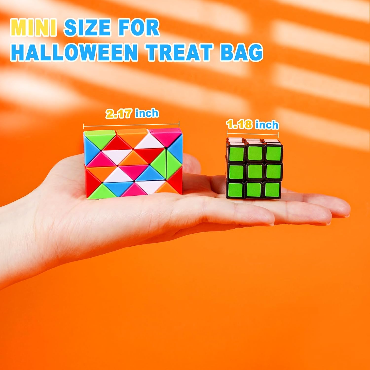 24 Pcs Mini Cubes Bulk, Puzzle Cube & Fidget Snake Cube Party Favors, 1.18In 3&times;3&times;3 Cube Set, Stress Relief Toys, Birthday Party Gifts, School Rewards Classroom Prize, Stocking Stuffers for Kids image number 4