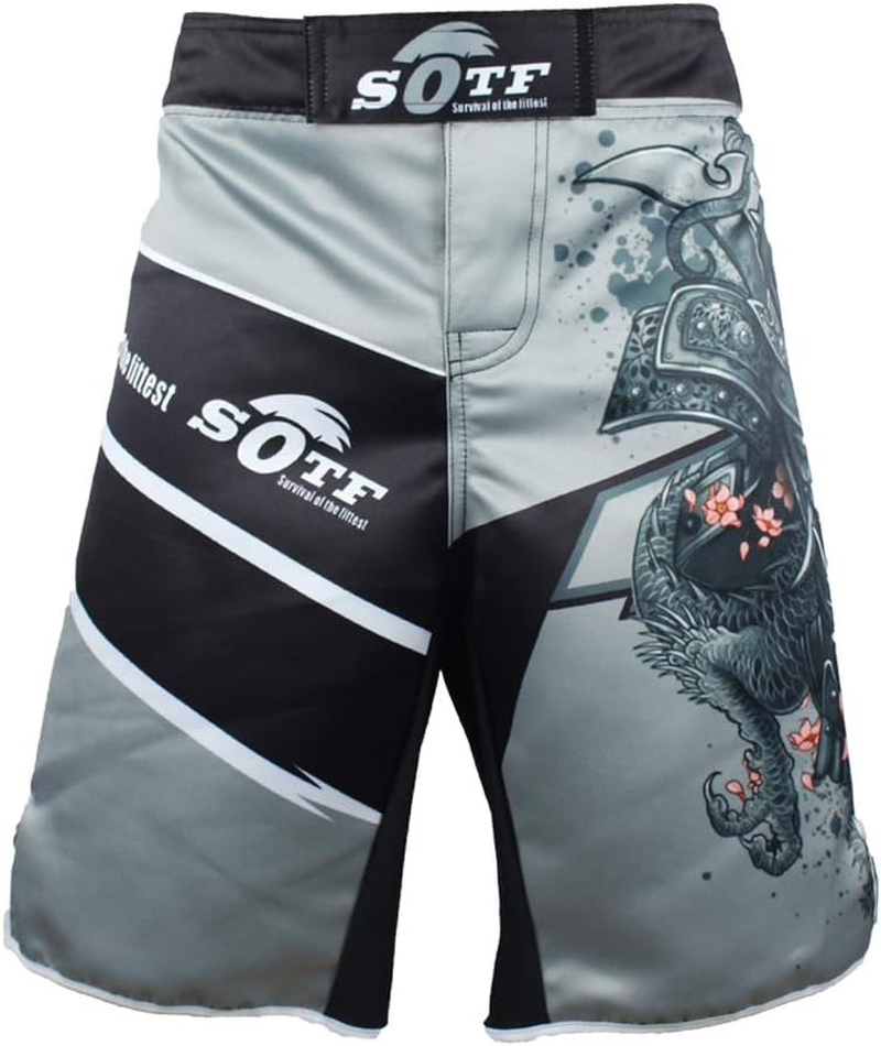 SOTF Boxing Shorts Men Muay Thai Fight Shorts MMA Shorts for Men BJJ image number 2