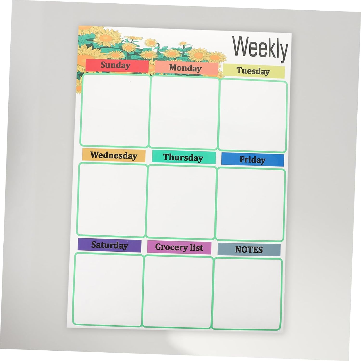 KICHOUSE Magnetic Whiteboard for Fridge Planning Calendar Kitchen Memo Board Reusable Writing Board for Family Schedule and Reminder